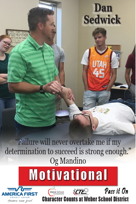 Dan Sedwick - Motivational "Failure will never overtake me if my determination to succeed is strong enough." Og Mandino