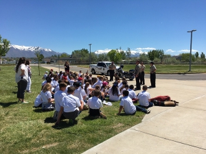 During Career Day, West Haven 6th Grade students learn what it takes to be a police officer