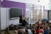 Superintendent Stephens reads to students at Silver Ridge Elementary